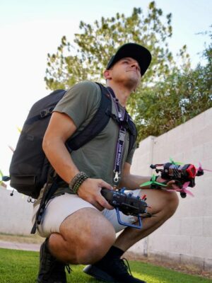 peterfpv with torvol backpack and two drones